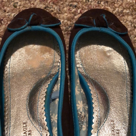 Suede Ballet Flats Bow Y2K - Picture 2 of 6